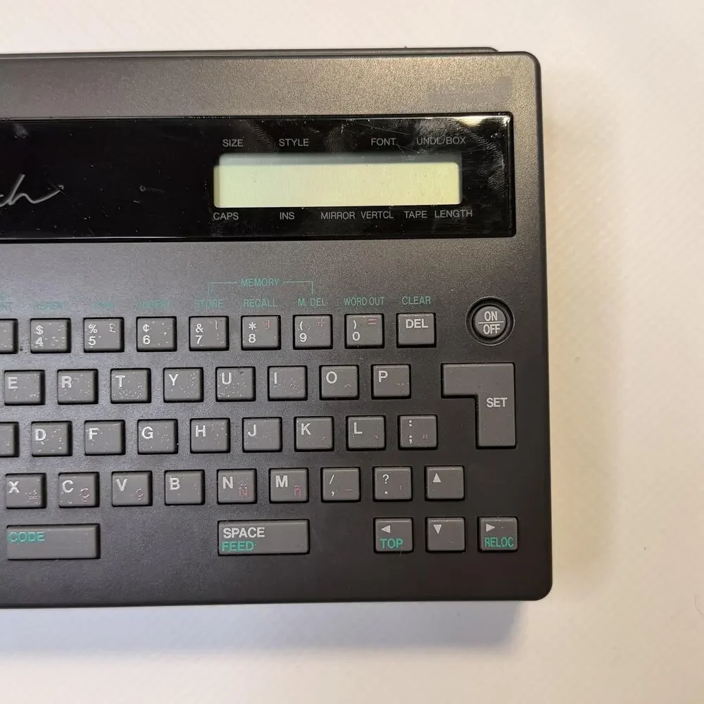 Vintage Brother P-Touch PT-20 Electronic Label Maker Printer Tested Black Japan